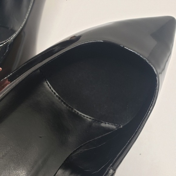 Vaneli Black Patent Leather‎ Pointed Kitten Heel Dress Pumps Shoes - Picture 6 of 12